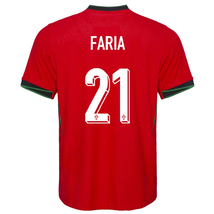 KandinyキッズポルトガルAndreia Faria#21赤ホームシャツ24-26ジャージーユニフォーム