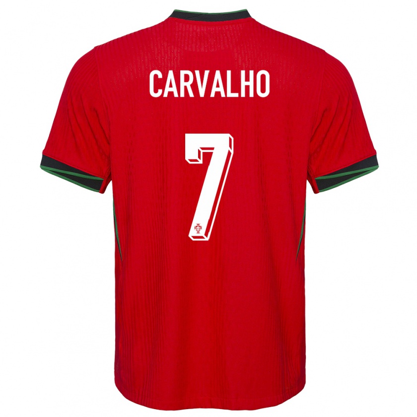 Kandiny Kinderen Portugal Fabio Carvalho #7 Rood Thuisshirt Thuistenue 24-26 T-Shirt België