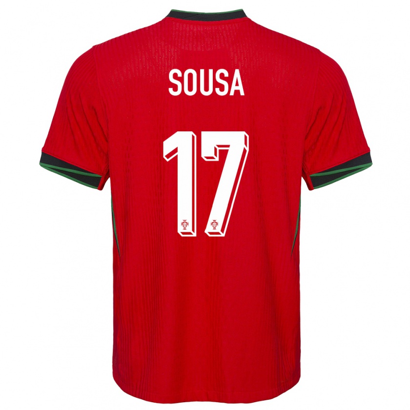 Kandiny Kinderen Portugal Vasco Sousa #17 Rood Thuisshirt Thuistenue 24-26 T-Shirt België