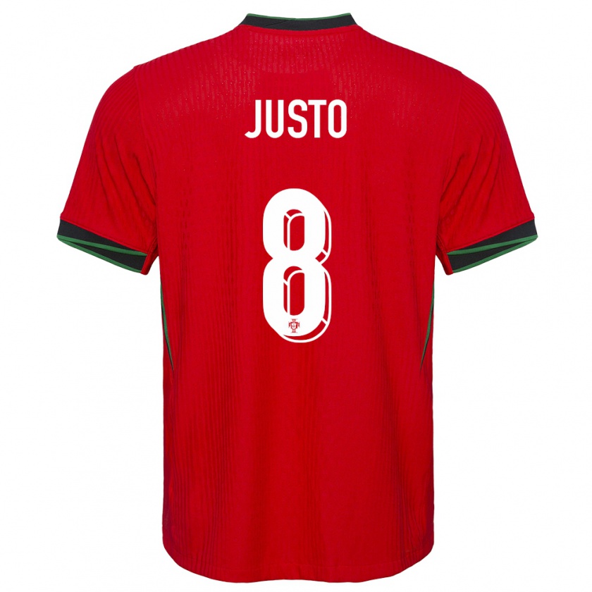 Kandiny Kinderen Portugal Samuel Justo #8 Rood Thuisshirt Thuistenue 24-26 T-Shirt België