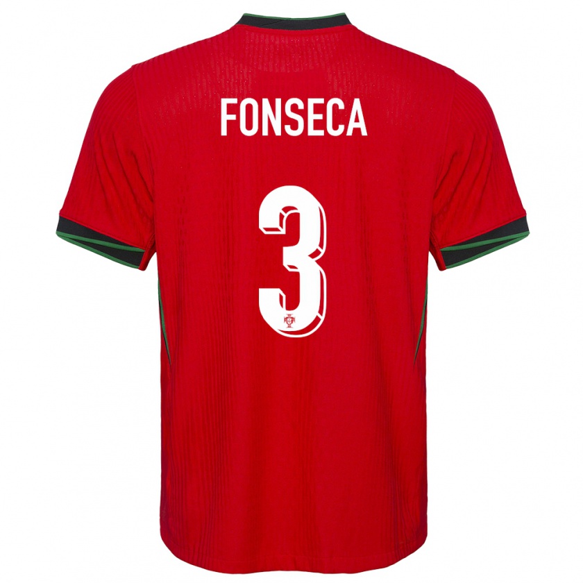 Kandiny Kinderen Portugal Joao Fonseca #3 Rood Thuisshirt Thuistenue 24-26 T-Shirt