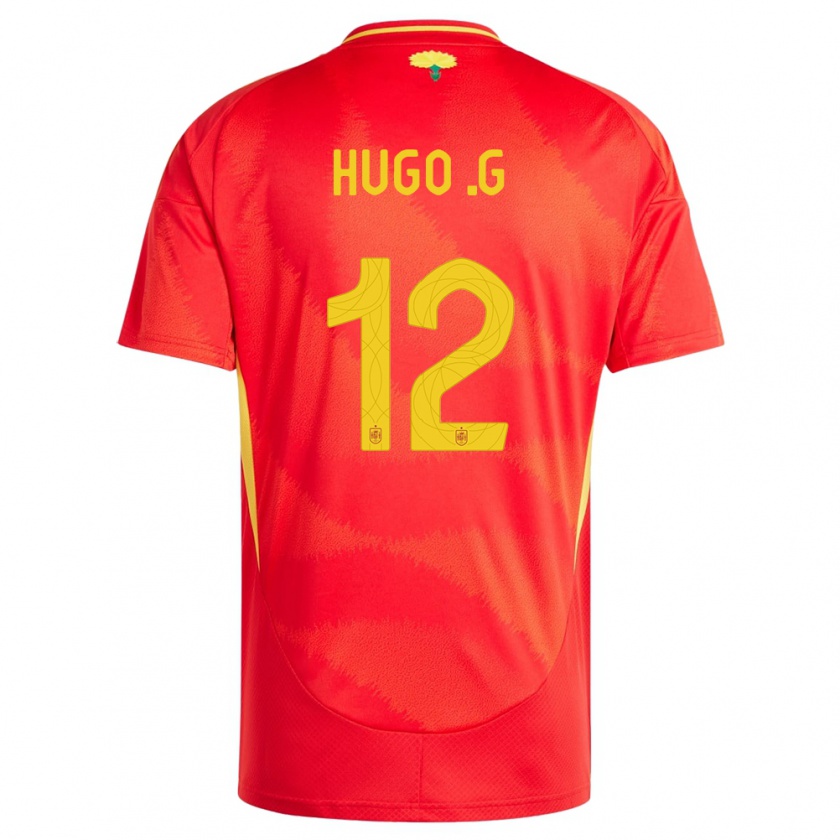 Kandiny Kinderen Spanje Hugo Guillamon #12 Rood Thuisshirt Thuistenue 24-26 T-Shirt België