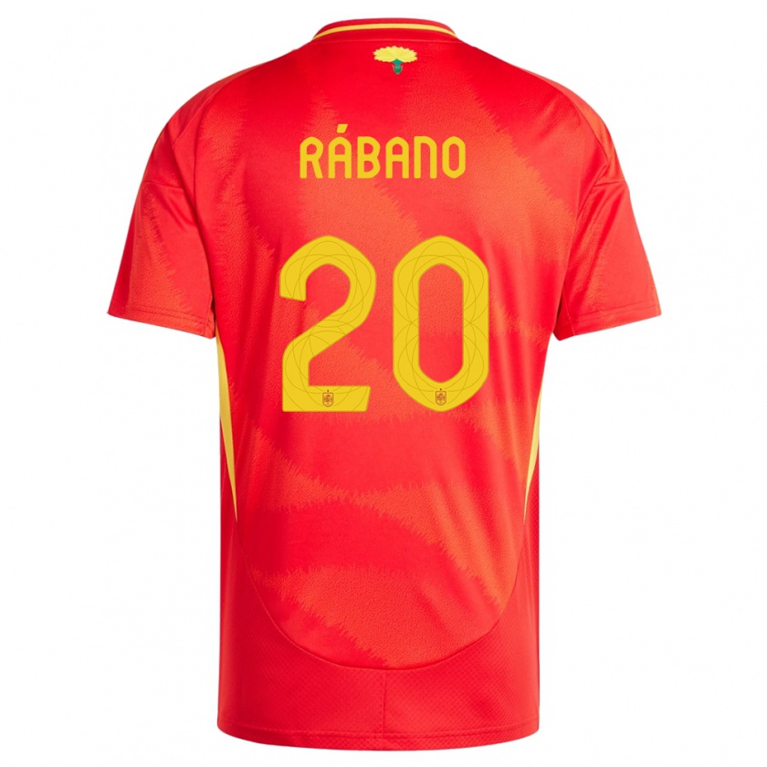 Kandiny Niño Camiseta España Nuria Rabano #20 Rojo 1ª Equipación 24-26 La Camisa