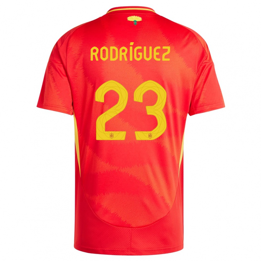 Kandiny Niño Camiseta España Misa Rodriguez #23 Rojo 1ª Equipación 24-26 La Camisa