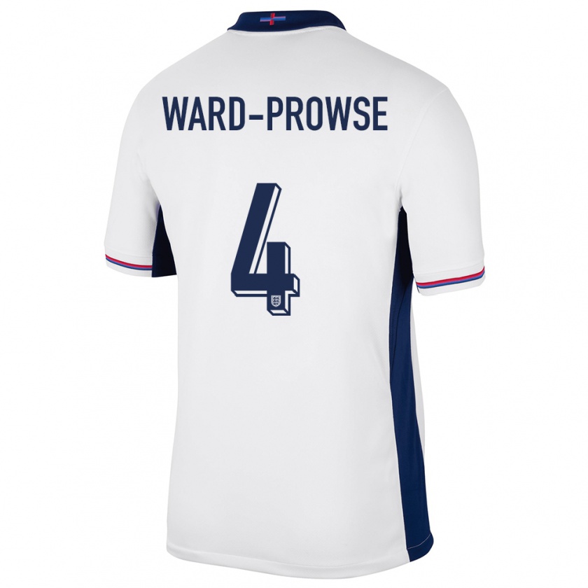 Kandiny Kinderen Engeland James Ward-Prowse #4 Wit Thuisshirt Thuistenue 24-26 T-Shirt België