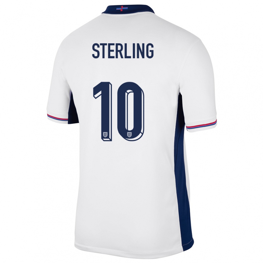 Kandiny Kinderen Engeland Raheem Sterling #10 Wit Thuisshirt Thuistenue 24-26 T-Shirt België