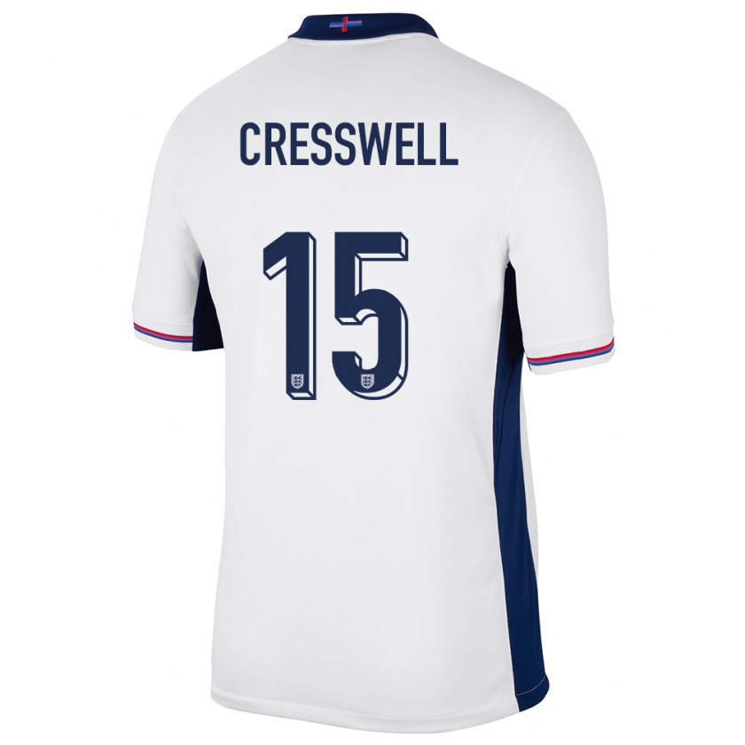 Kandiny Kinderen Engeland Charlie Cresswell #15 Wit Thuisshirt Thuistenue 24-26 T-Shirt België