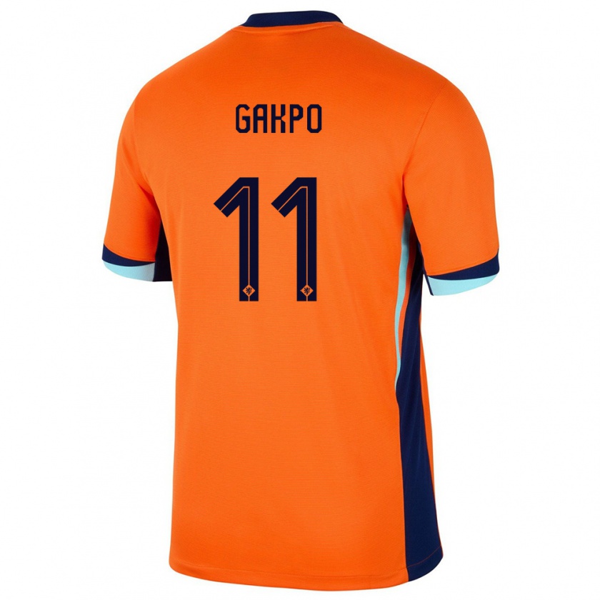 Kandiny Niño Camiseta Países Bajos Cody Gakpo #11 Naranja 1ª Equipación 24-26 La Camisa