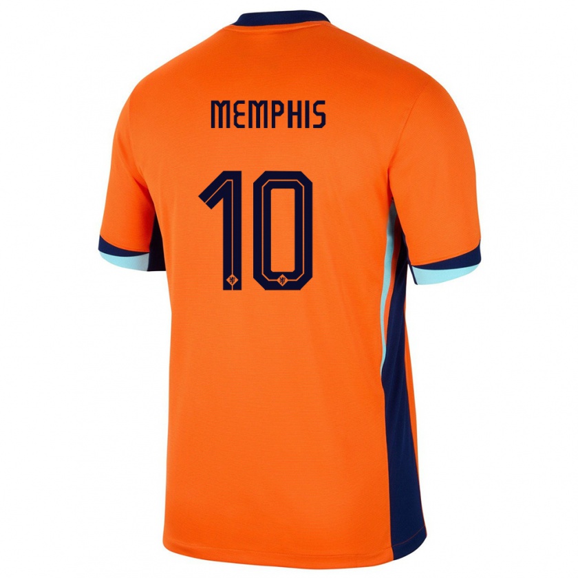 Kandiny Bambino Maglia Paesi Bassi Memphis Depay #10 Arancia Kit Gara Home 24-26 Maglietta