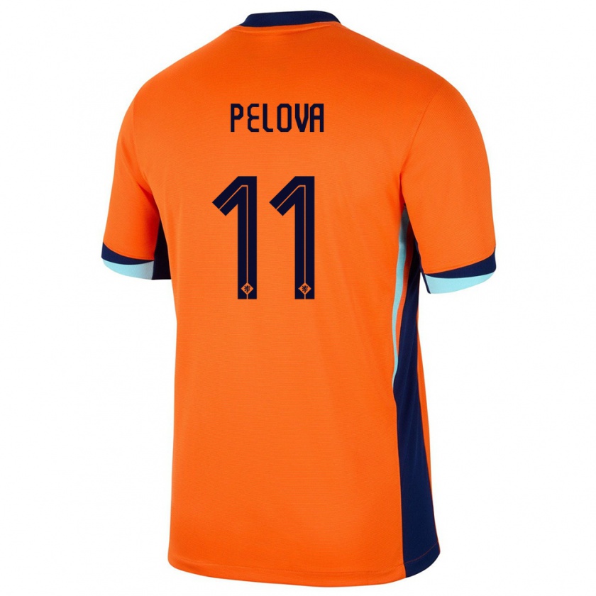 Kandiny Kinder Niederlande Victoria Pelova #11 Orange Heimtrikot Trikot 24-26 T-Shirt Österreich