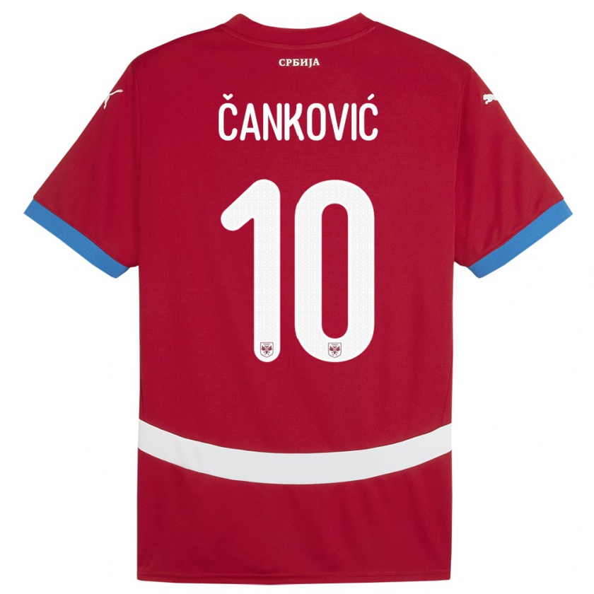 Kandiny Kinder Serbien Jelena Cankovic #10 Rot Heimtrikot Trikot 24-26 T-Shirt Österreich