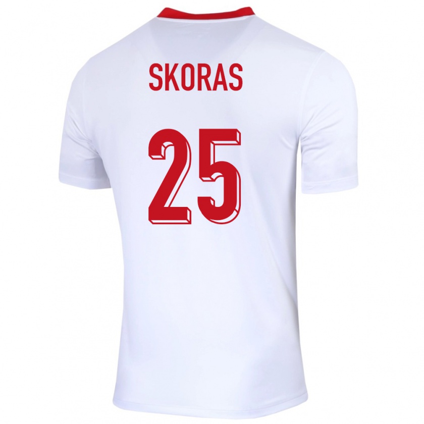 Kandiny Kinder Polen Michal Skoras #25 Weiß Heimtrikot Trikot 24-26 T-Shirt Österreich