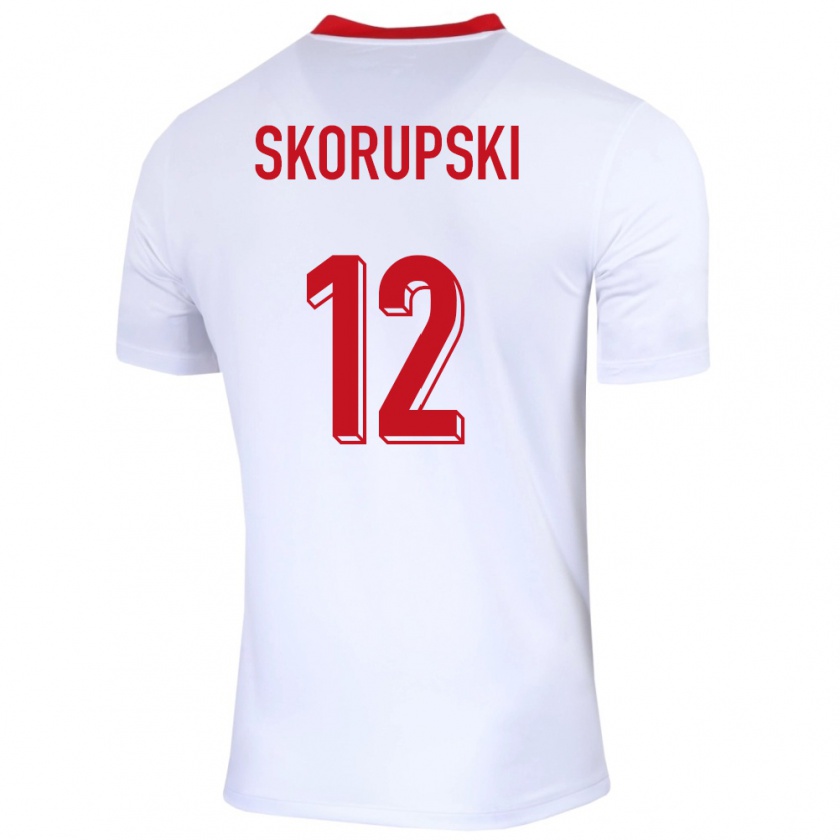 Kandiny Kinder Polen Lukasz Skorupski #12 Weiß Heimtrikot Trikot 24-26 T-Shirt Österreich