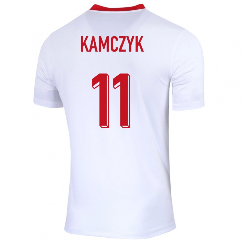 Kandiny Kinder Polen Ewelina Kamczyk #11 Weiß Heimtrikot Trikot 24-26 T-Shirt Österreich