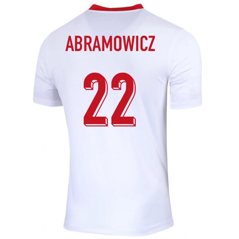 Kandiny Kinder Polen Slawomir Abramowicz #22 Weiß Heimtrikot Trikot 24-26 T-Shirt Österreich