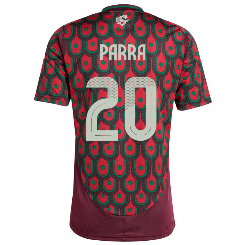 Kandiny Kinderen Mexico Rodrigo Parra #20 Kastanjebruin Thuisshirt Thuistenue 24-26 T-Shirt