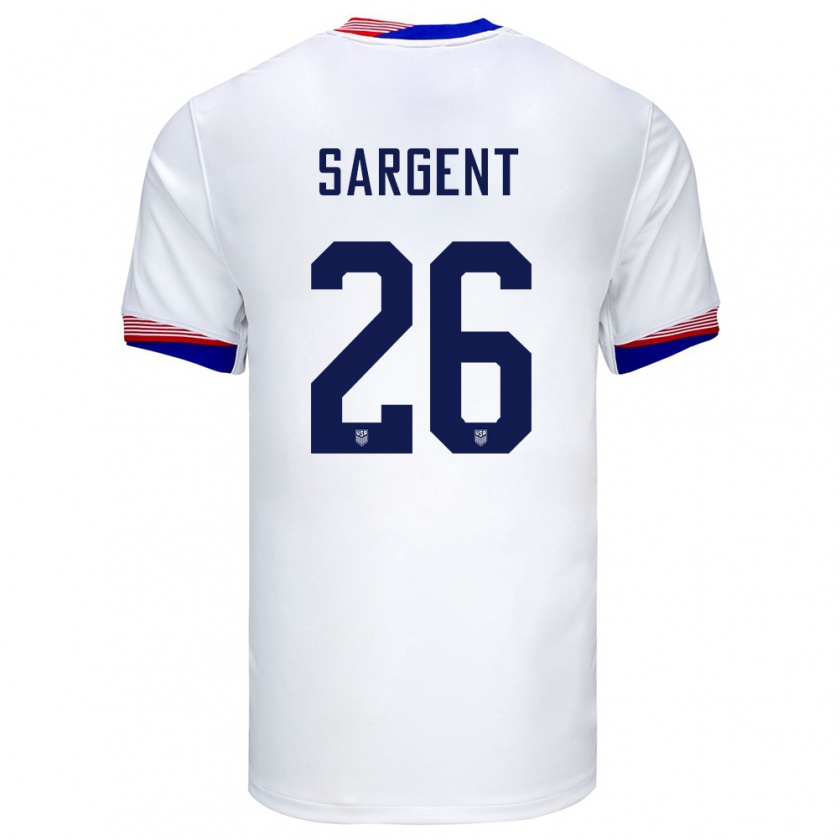 Kandiny Kinderen Verenigde Staten Josh Sargent #26 Wit Thuisshirt Thuistenue 24-26 T-Shirt