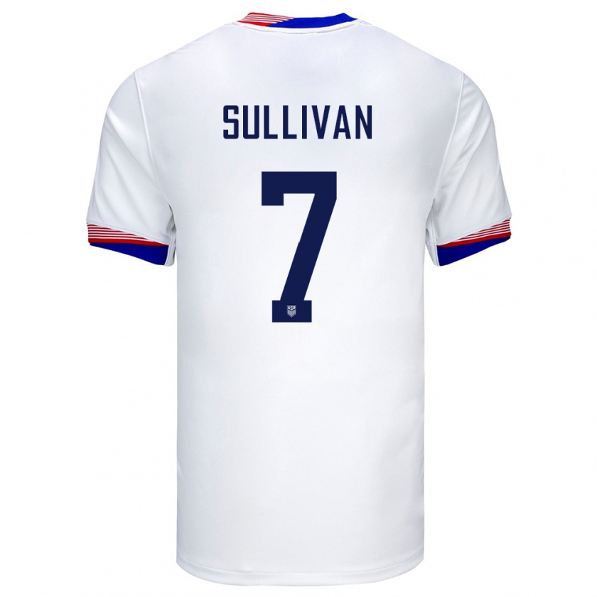 Kandinyキッズアメリカ合衆国Quinn Sullivan#7白ホームシャツ24-26ジャージーユニフォーム