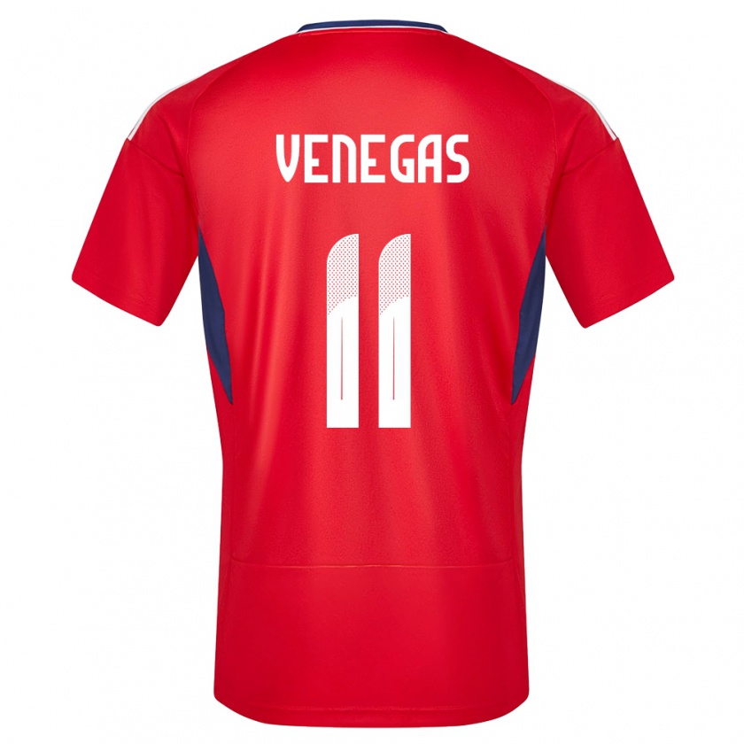 Kandiny Bambino Maglia Costa Rica Johan Venegas #11 Rosso Kit Gara Home 24-26 Maglietta