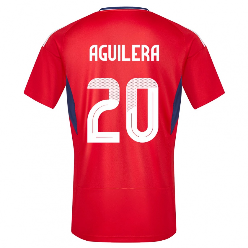 Kandiny Kinderen Costa Rica Brandon Aguilera #20 Rood Thuisshirt Thuistenue 24-26 T-Shirt