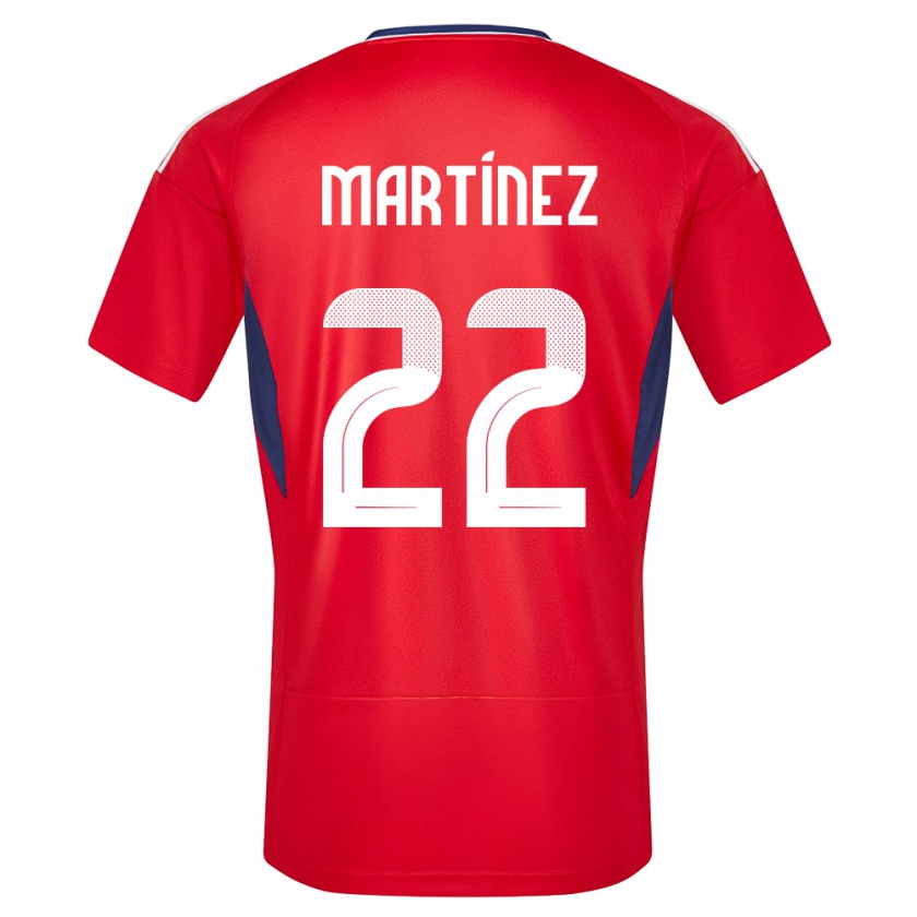 Kandiny Niño Camiseta Costa Rica Carlos Martinez #22 Rojo 1ª Equipación 24-26 La Camisa