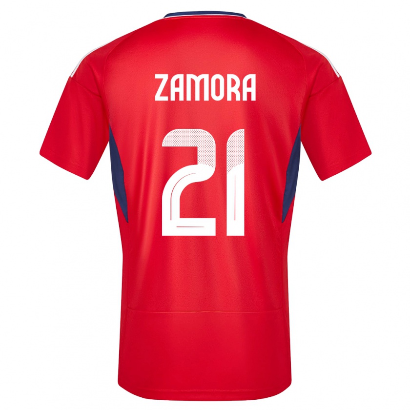 Kandiny Bambino Maglia Costa Rica Alvaro Zamora #21 Rosso Kit Gara Home 24-26 Maglietta