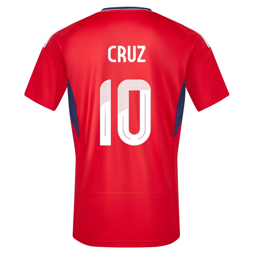 Kandiny Bambino Maglia Costa Rica Shirley Cruz #10 Rosso Kit Gara Home 24-26 Maglietta