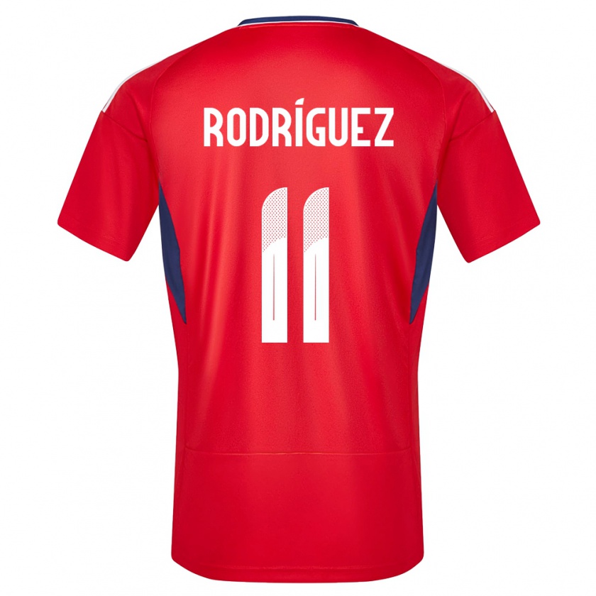 Kandiny Kinderen Costa Rica Raquel Rodriguez #11 Rood Thuisshirt Thuistenue 24-26 T-Shirt