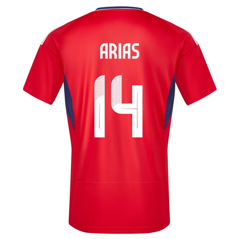 Kandiny Bambino Maglia Costa Rica Timothy Arias #14 Rosso Kit Gara Home 24-26 Maglietta