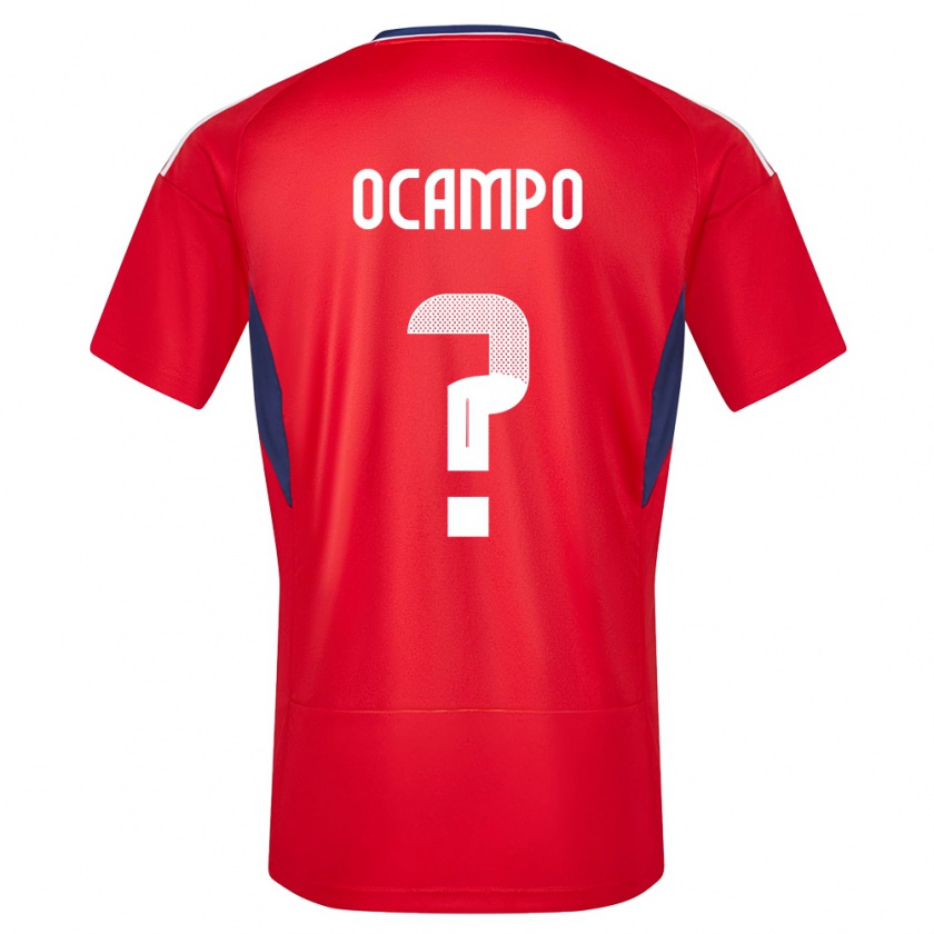 Kandiny Bambino Maglia Costa Rica Benjamin Ocampo #0 Rosso Kit Gara Home 24-26 Maglietta