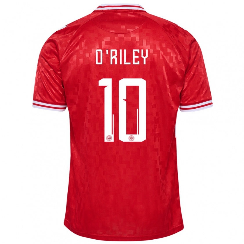 Kandiny Kinderen Denemarken Matt O'riley #10 Rood Thuisshirt Thuistenue 24-26 T-Shirt België