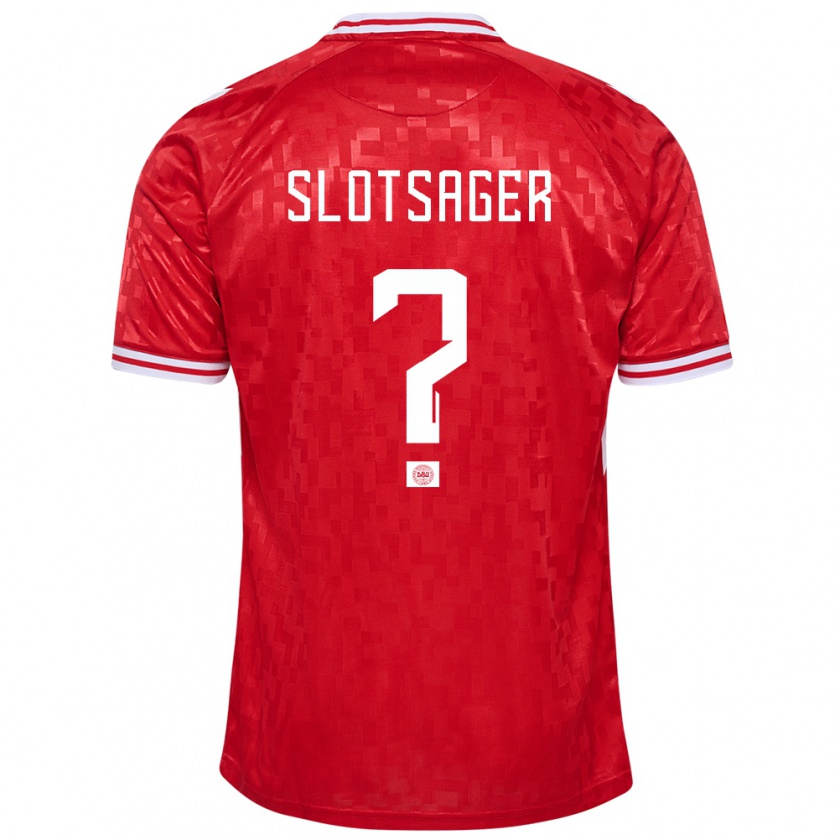 Kandiny Kinderen Denemarken Tobias Slotsager #0 Rood Thuisshirt Thuistenue 24-26 T-Shirt België