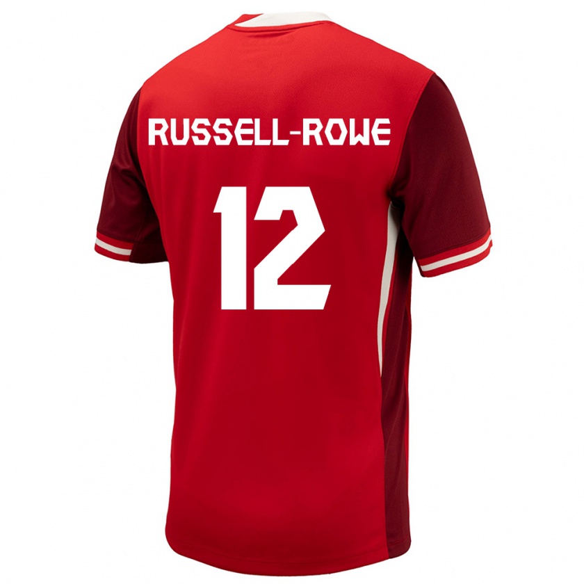 Kandiny Niño Camiseta Canadá Jacen Russell-Rowe #12 Rojo 1ª Equipación 24-26 La Camisa