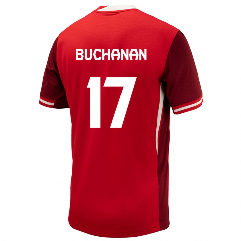 Kandiny Niño Camiseta Canadá Tajon Buchanan #17 Rojo 1ª Equipación 24-26 La Camisa