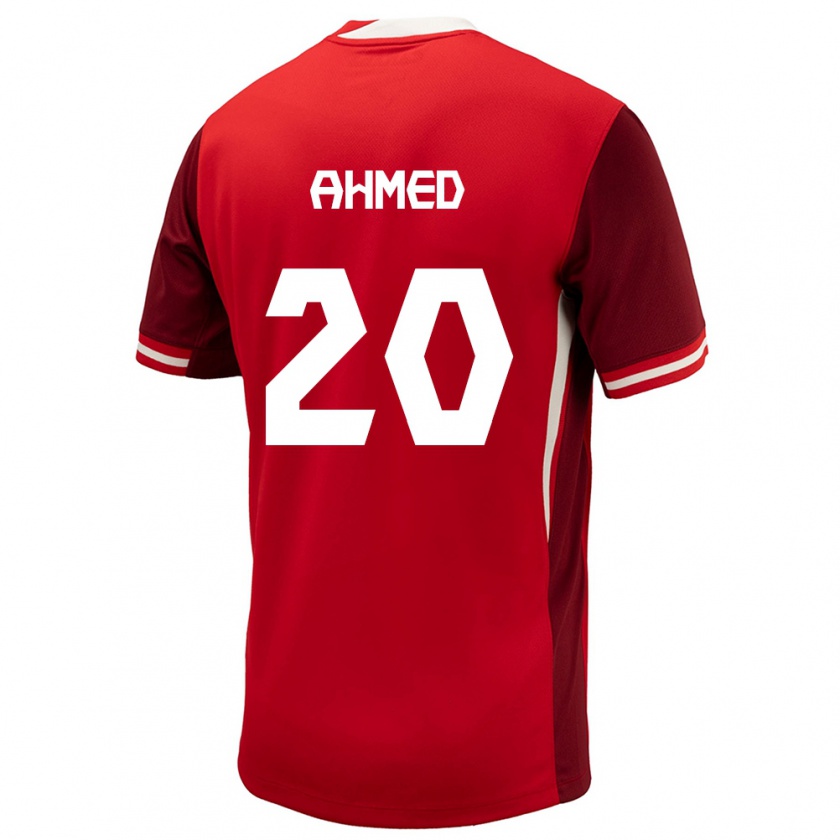 Kandiny Niño Camiseta Canadá Ali Ahmed #20 Rojo 1ª Equipación 24-26 La Camisa