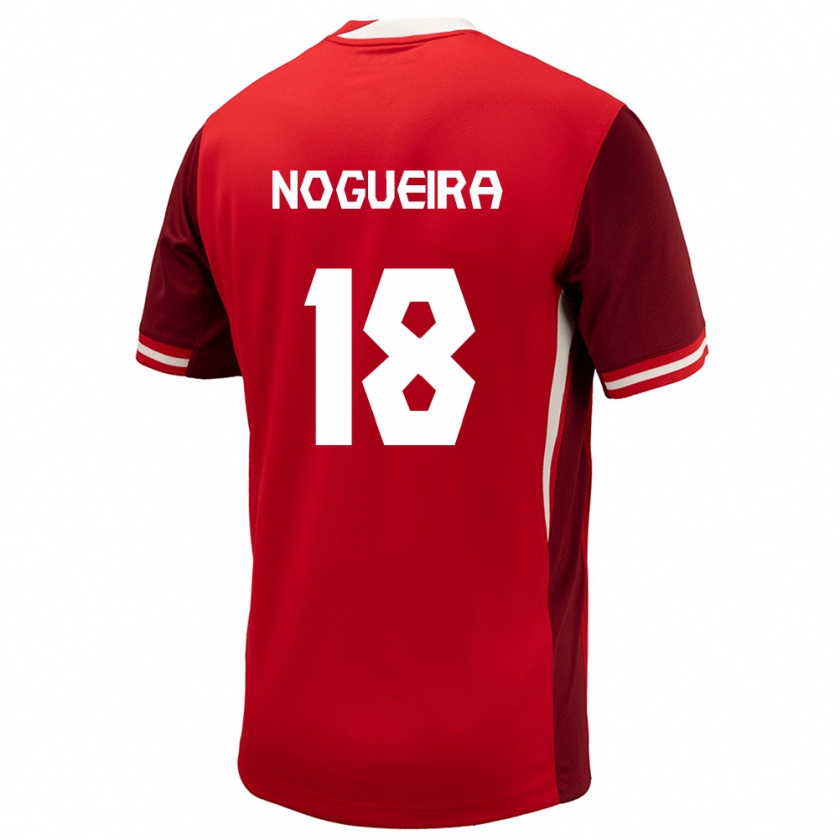 Kandiny Niño Camiseta Canadá Matthew Nogueira #18 Rojo 1ª Equipación 24-26 La Camisa