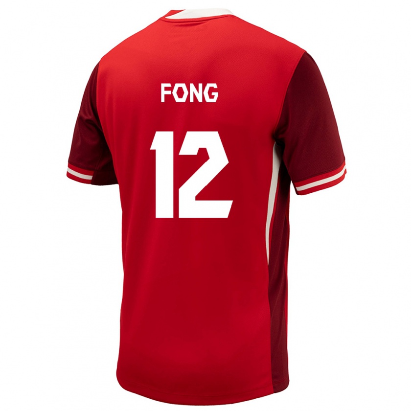 Kandiny Kinder Kanada Aidan Fong #12 Rot Heimtrikot Trikot 24-26 T-Shirt Österreich