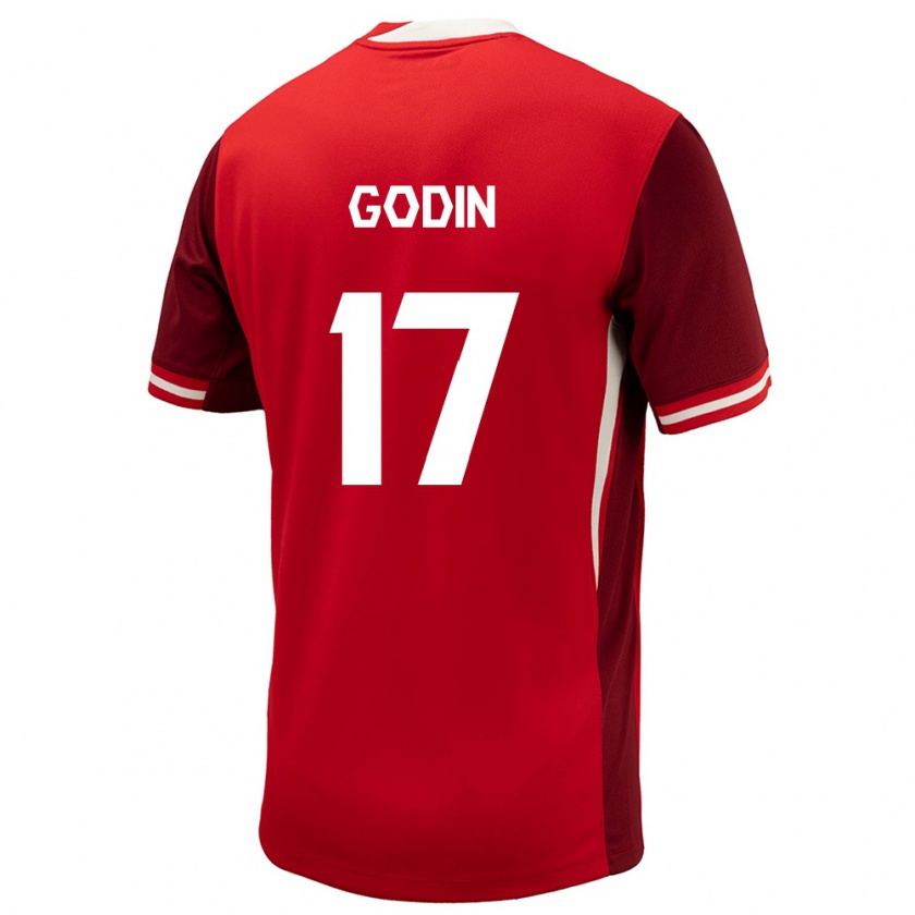 Kandiny Niño Camiseta Canadá Étienne Godin #17 Rojo 1ª Equipación 24-26 La Camisa