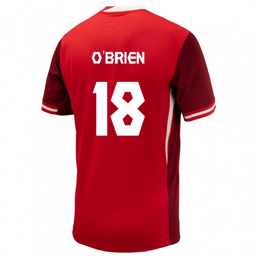 Kandiny Niño Camiseta Canadá Alexander O'brien #18 Rojo 1ª Equipación 24-26 La Camisa