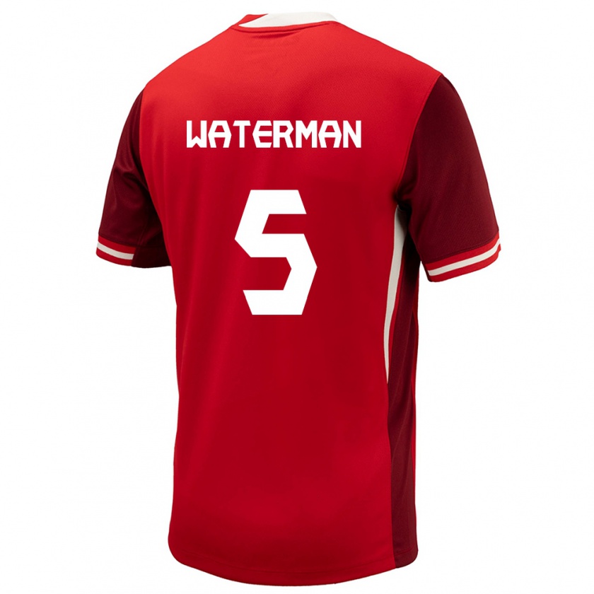 Kandiny Kinder Kanada Joel Waterman #5 Rot Heimtrikot Trikot 24-26 T-Shirt Österreich