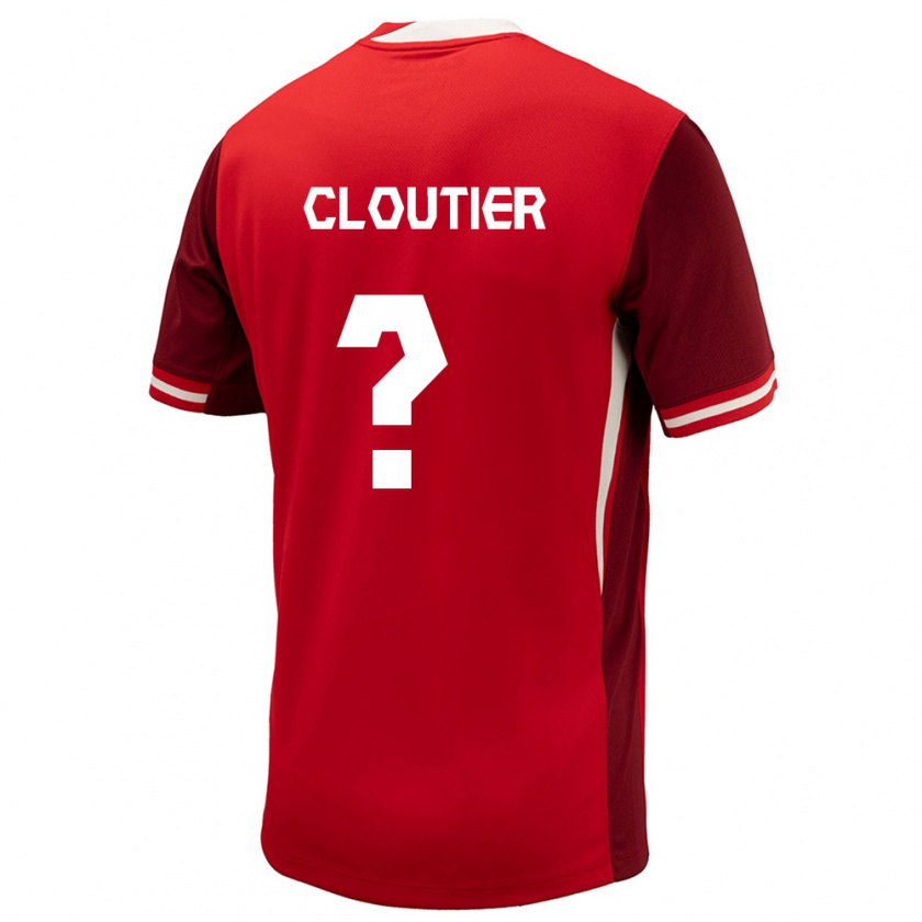 Kandiny Kinderen Canada Loic Cloutier #0 Rood Thuisshirt Thuistenue 24-26 T-Shirt België