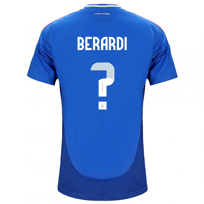 Kandiny Kinderen Italië Domenico Berardi #0 Blauw Thuisshirt Thuistenue 24-26 T-Shirt België