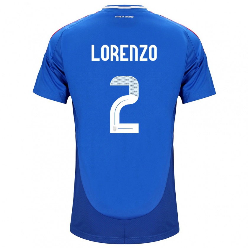 Kandiny Niño Camiseta Italia Giovanni Di Lorenzo #2 Azul 1ª Equipación 24-26 La Camisa