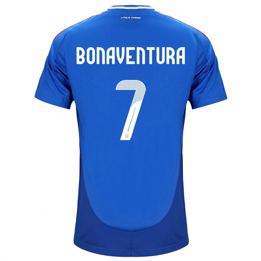 Kandiny Kinderen Italië Giacomo Bonaventura #7 Blauw Thuisshirt Thuistenue 24-26 T-Shirt