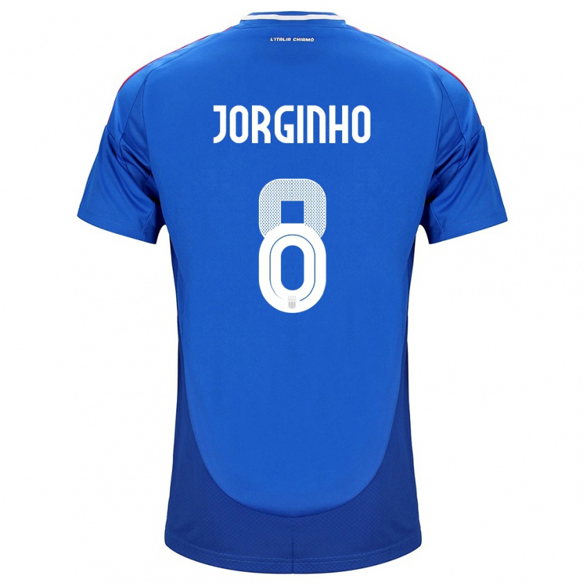 Kandiny Kinderen Italië Jorginho #8 Blauw Thuisshirt Thuistenue 24-26 T-Shirt België