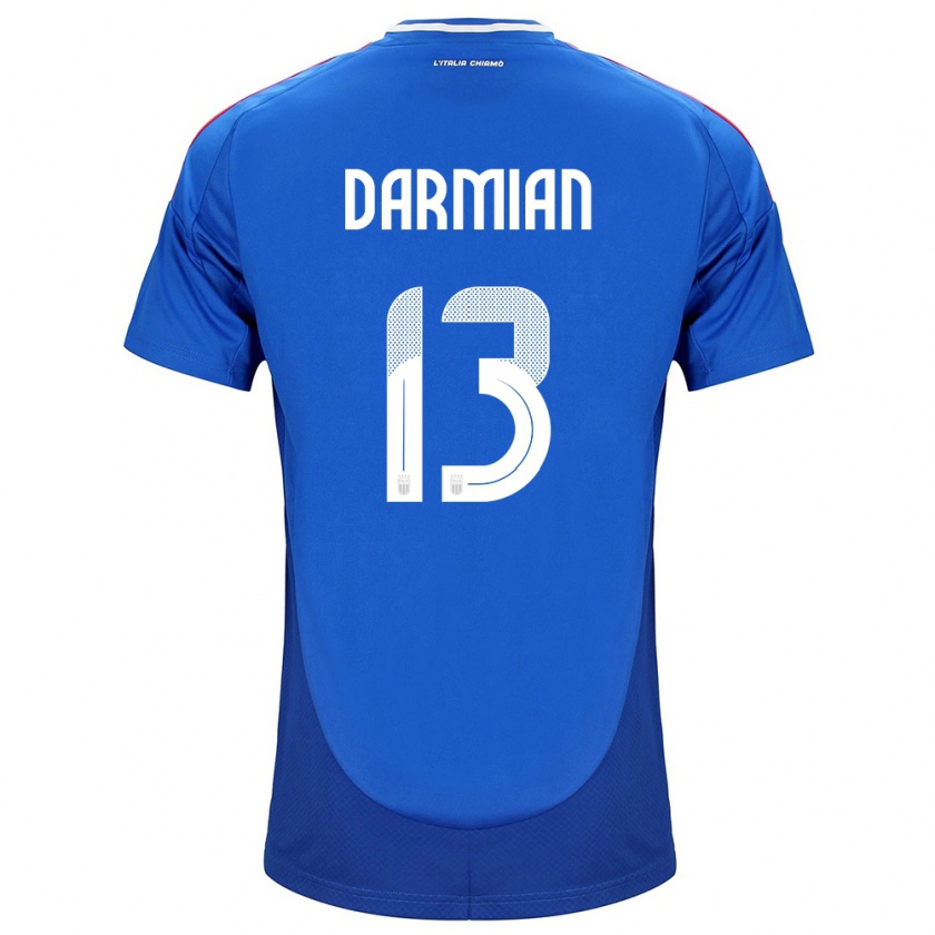 Kandiny Kinderen Italië Matteo Darmian #13 Blauw Thuisshirt Thuistenue 24-26 T-Shirt