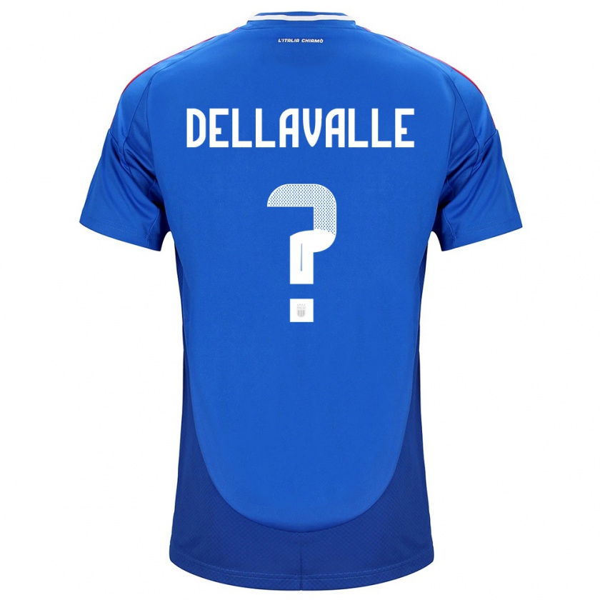 Kandiny Kinderen Italië Alessandro Dellavalle #0 Blauw Thuisshirt Thuistenue 24-26 T-Shirt België