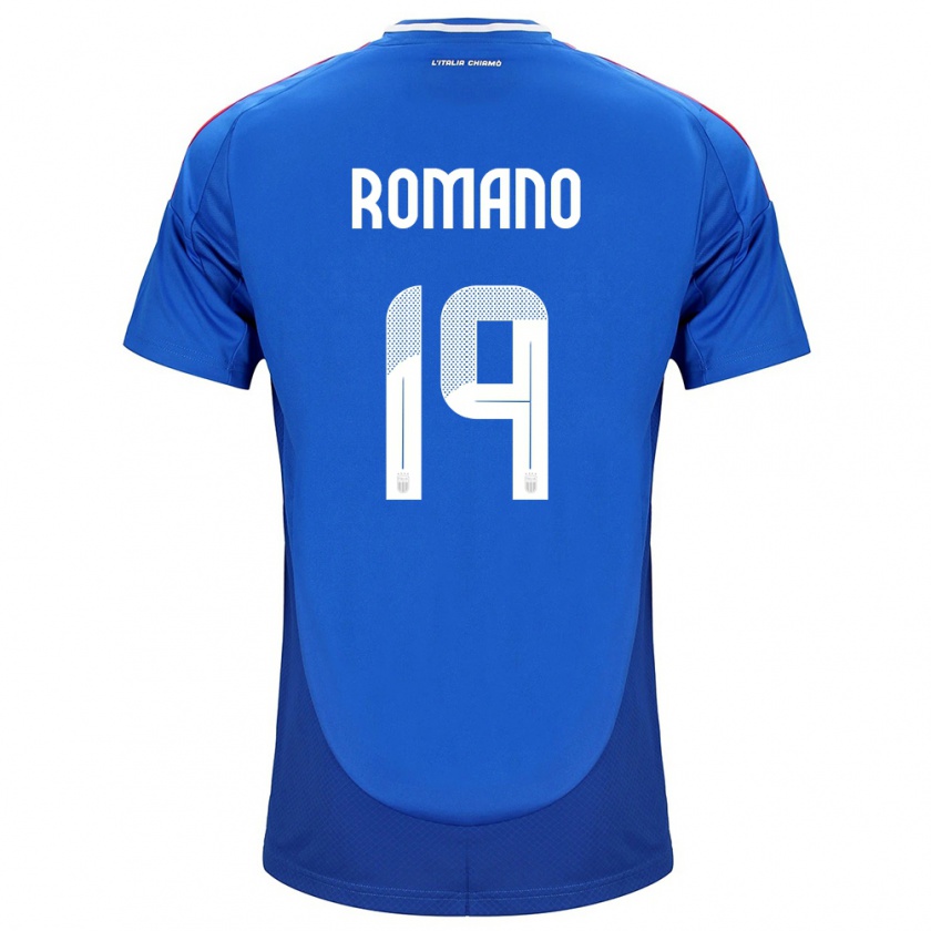 Kandiny Kinder Italien Marco Romano #19 Blau Heimtrikot Trikot 24-26 T-Shirt Österreich