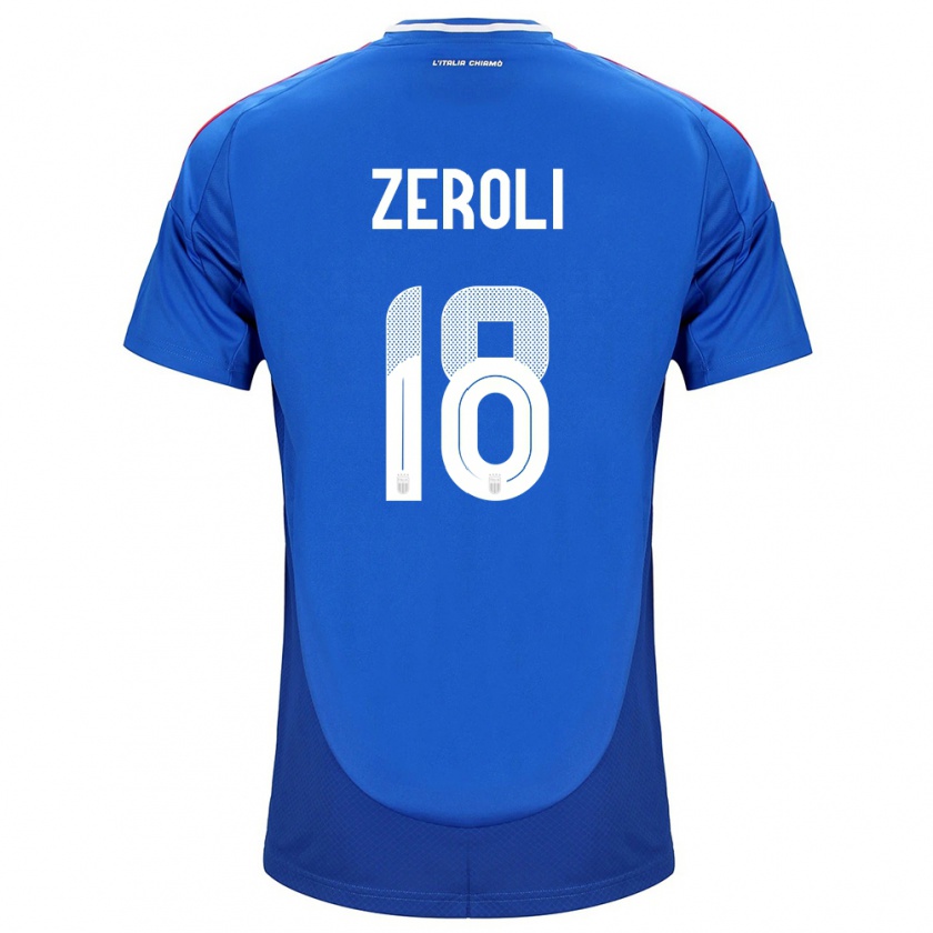 Kandiny Niño Camiseta Italia Kevin Zeroli #18 Azul 1ª Equipación 24-26 La Camisa