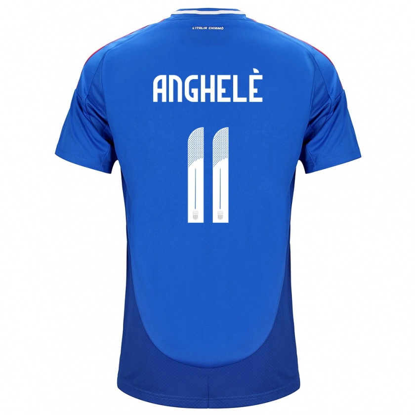 Kandiny Bambino Maglia Italia Lorenzo Anghelè #11 Blu Kit Gara Home 24-26 Maglietta